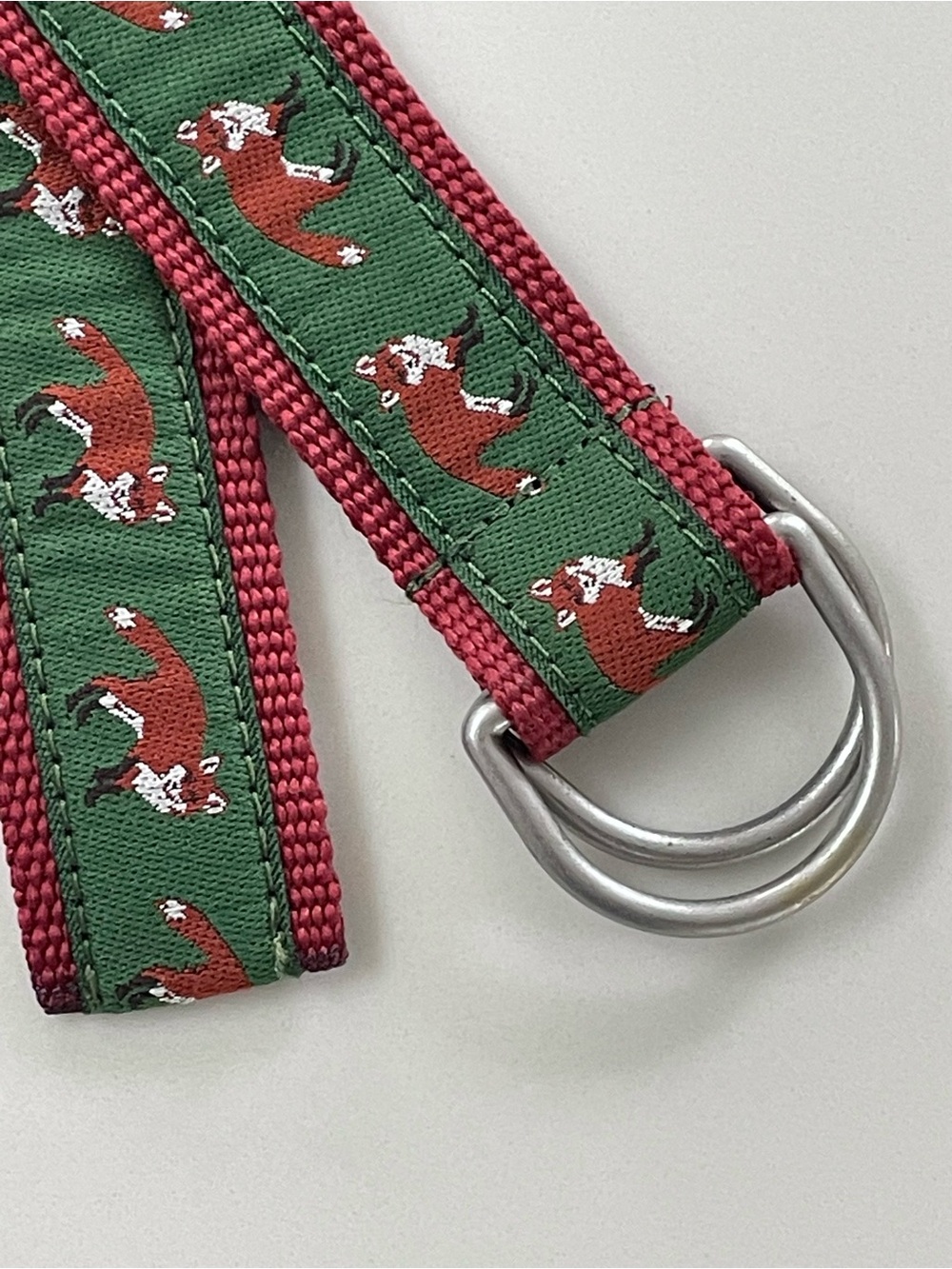 L.L. Bean Women’s Green Fox D-Ring Belt, Size M/L